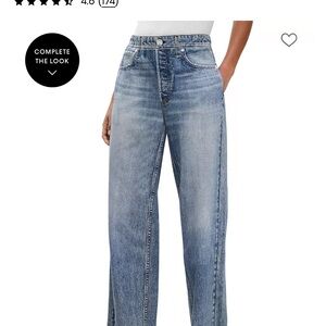 rag & bone Miramar wide leg cotton terry sweatpant jean